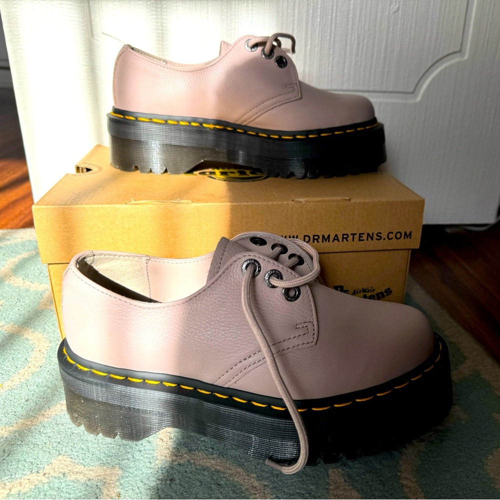 Dr. Martens Oxford platforms.